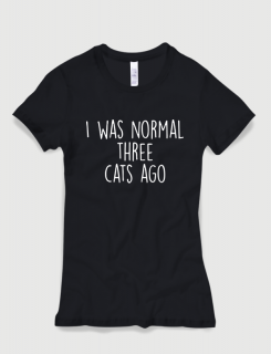 Μπλουζάκι με τύπωμα I was normal three cats ago
