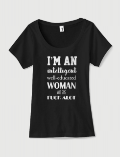 Μπλουζάκι με στάμπα Intelligent woman