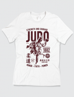 Μπλουζάκι με τύπωμα Judo - Strength and Courage