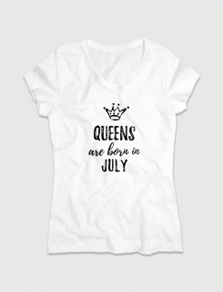 Μπλουζάκι με τύπωμα Queens are born in July