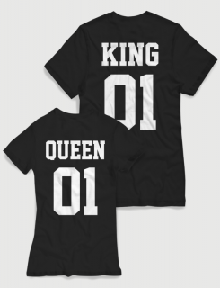 Μπλουζάκια με στάμπα KING - QUEEN 01