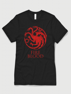 Μπλουζάκι με στάμπα Fire and Blood Μπλουζάκι με στάμπα Fire and Blood