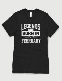 Μπλουζάκι με στάμπα Legends are born in February