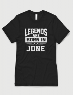 Μπλουζάκι με στάμπα Legends are born in June