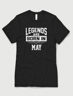 Μπλουζάκι με στάμπα Legends are born in May