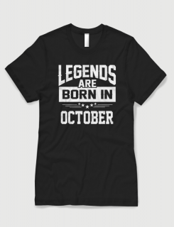 Μπλουζάκι με στάμπα Legends are born in October