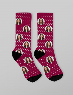 Κάλτσες με τύπωμα Hearts 