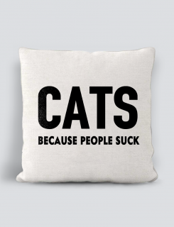 Μαξιλάρι με τύπωμα Cats because people suck