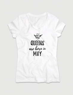 Μπλουζάκι με τύπωμα Queens are born in May