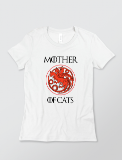 Μπλουζάκι με τύπωμα Mother of Cats Μπλουζάκι με τύπωμα Mother of Cats