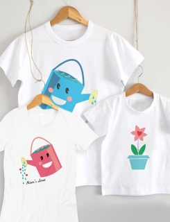 Μπλουζάκια με τύπωμα Family Flowers