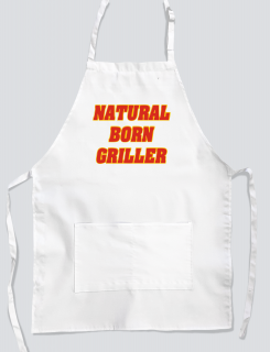 Ποδιά με στάμπα Natural Born Griller