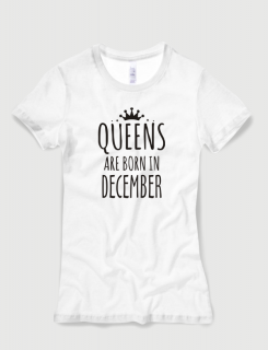 Μπλουζάκι με στάμπα Queens are born in December