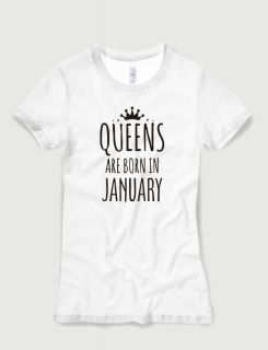 μαξιλάρι με στάμπα Queens are born in january