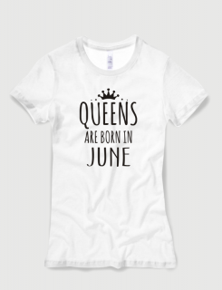Μπλουζάκι με στάμπα Queens are born in June