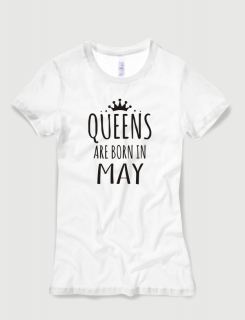Μπλουζάκι με στάμπα Queens are born in May