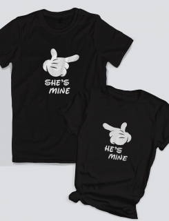 Μπλουζάκια με στάμπα She's mine -  He's Mine