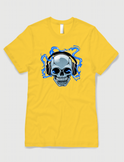 Μπλουζάκι με στάμπα Skull Headphones Μπλουζάκι με στάμπα Skull Headphones