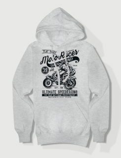Hoodied φούτερ με στάμπα Moto Racer