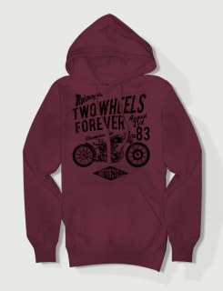 Hoodied φούτερ με στάμπα Two wheels forever Hoodied φούτερ με στάμπα Two wheels forever