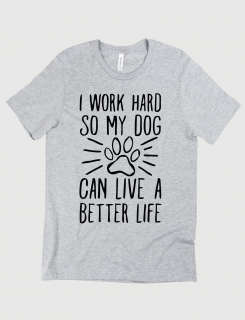 Μπλουζάκι με τύπωμα Work hard dog