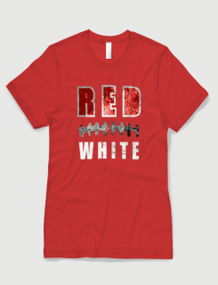 Μπλουζάκι με στάμπα Red White Μπλουζάκι με στάμπα Red White