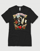 ανδρικό t-shirt μαύρο με στάμπα Love stinks