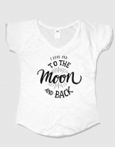 Μπλουζάκι με τύπωμα Love to the moon and back