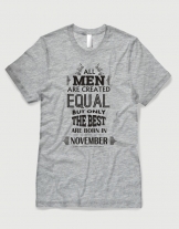 Μπλουζάκι με στάμπα All men are created equal - November