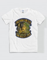 ανδρικό t-shirt  λευκό με στάμπα Smoke the best