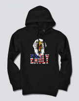 Hoodied φούτερ με στάμπα Eagly