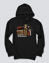 Hoodied φούτερ με στάμπα Life in analogue