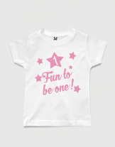 Μπλουζάκι με στάμπα Fun to be one!