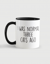 Κούπα κεραμική με τύπωμα I was normal three cats ago
