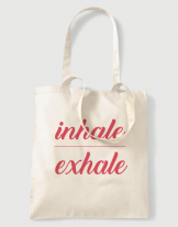 Υφασμάτινη τσάντα με στάμπα Inhale Exhale