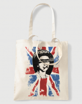 Τσάντα υφασμάτινη με στάμπα God save the queen