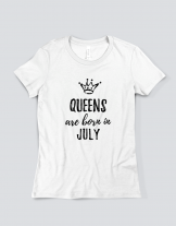 Μπλουζάκι με τύπωμα Queens are born in July