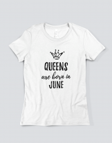 Μπλουζάκι με τύπωμα Queens are born in June