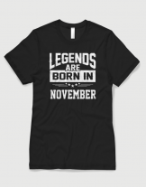 Μπλουζάκι με στάμπα Legends are born in November