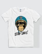 Μπλουζάκι με τύπωμα Stay Safe Monkey 
