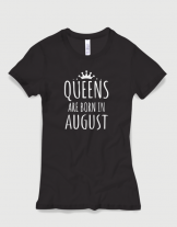 Μπλουζάκι με στάμπα Queens are born in August