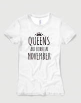 Μπλουζάκι με στάμπα Queens are born in November