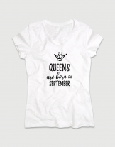 Μπλουζάκι με τύπωμα Queens are born in September 