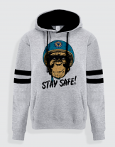 Hoodie με τύπωμα Stay Safe Monkey 