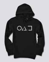 Hoodied φούτερ με στάμπα The Symbols