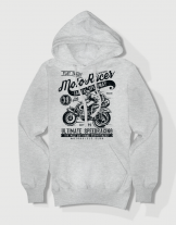 Hoodied φούτερ με στάμπα Moto Racer